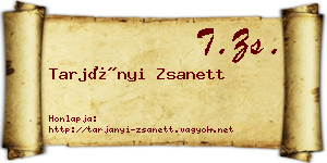 Tarjányi Zsanett névjegykártya